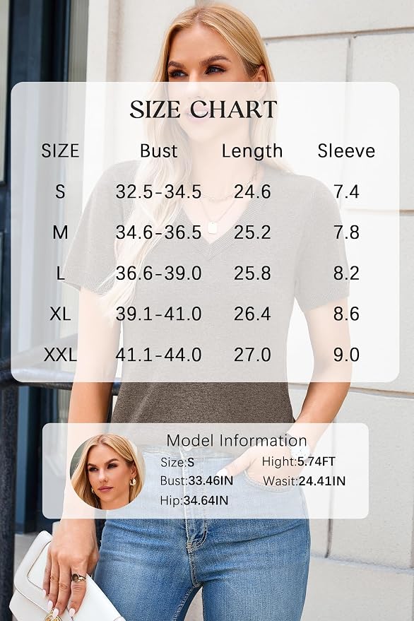 Arach&Cloz Women's Wool Blend Spring Summer Lightweight Business Casual Sweater Tops 2026 - Image 6