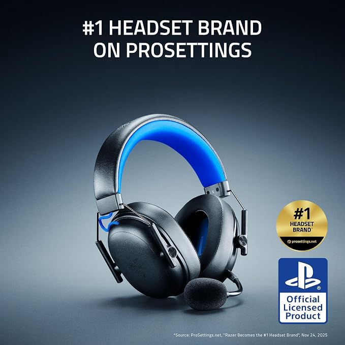 Razer BlackShark V3 X HyperSpeed Wireless PS5 Gaming Headset, Black | 50mm Drivers, Cardioid Mic, 2.4 GHz, Bluetooth, Works with PC, Mac, Nintendo Switch, Smartphone, 70 Hr Battery - Image 2