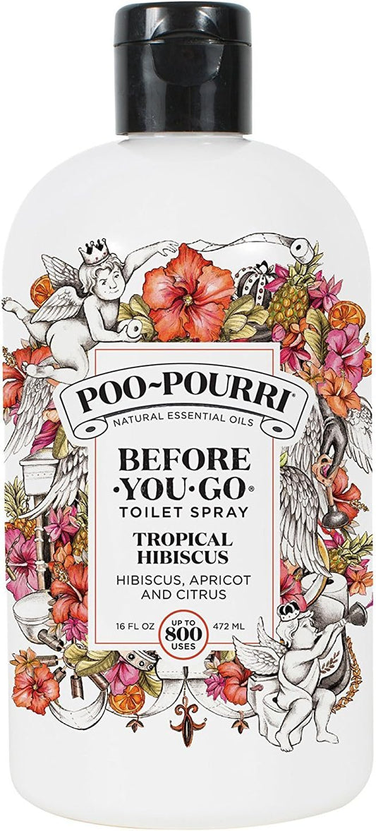 Poo-Pourri Before-You-Go Toilet Spray 16-Ounce Refill Bottle, Tropical Hibiscus by %7EPourri