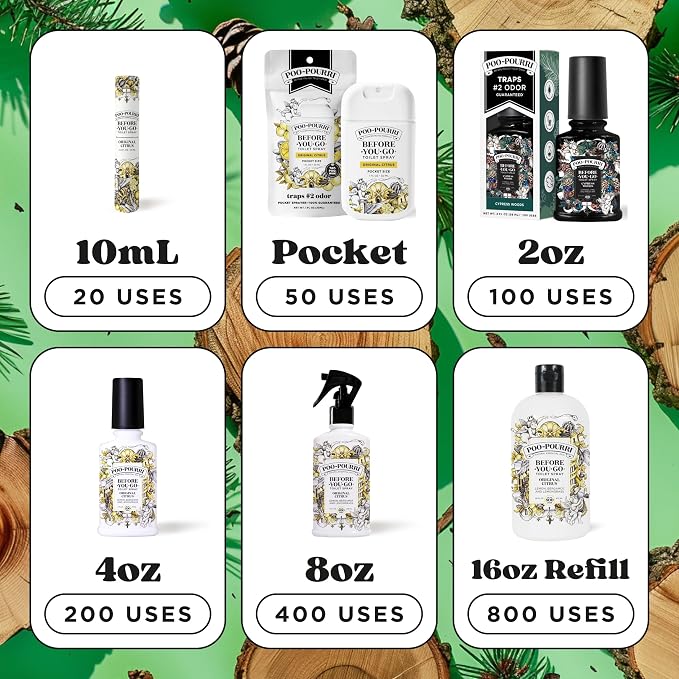 Poo-Pourri Before-You-Go Toilet Spray, Cypress Woods, 2 Fl Oz - Cypress, Pine and Fresh Air (Pack of 2) - Image 9