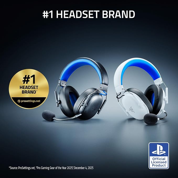 Razer BlackShark V3 X HyperSpeed Wireless PS5 Gaming Headset, White | 50mm Drivers, Cardioid Mic, 2.4 GHz, Bluetooth, Works with PC, Mac, Nintendo Switch, Smartphone, 70 Hr Battery - Image 2