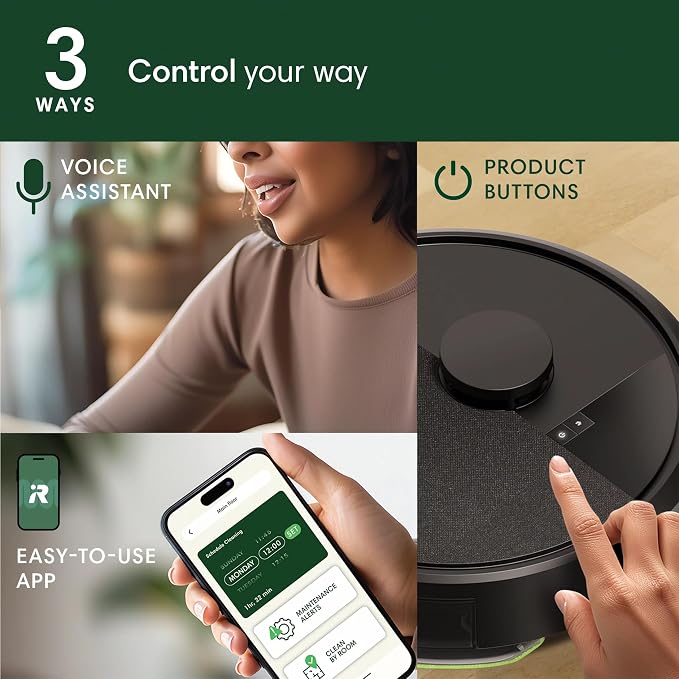 iRobot Roomba 105X Combo Robot Vacuum & Mop with AutoEmpty Dock, Self‑Emptying for Up to 75 Days, 70× Power‑Lifting Suction, Smart LiDAR Mapping, App & Voice Control, Ideal for Homes with Pets & Kids - Image 11