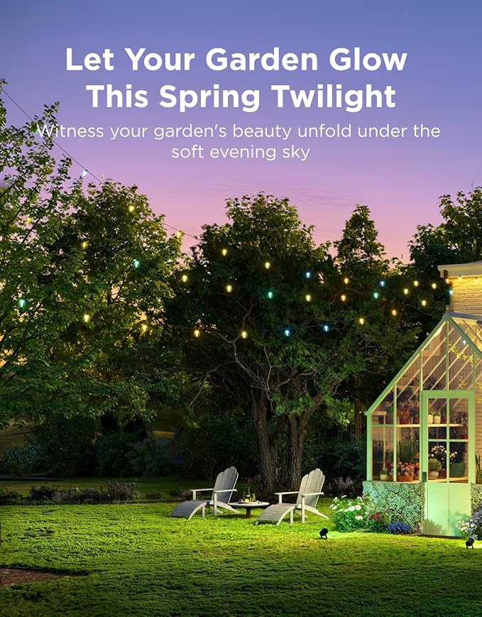 Govee Clear Bulb Outdoor String Lights, 48ft IP67 Patio & Backyard Lights | 15 RGBWIC Dimmable LED Bulbs, 111 Modes, Music Sync, IP67 Waterproof & Shatterproof, Work with Alexa, Google & Matter - Image 2