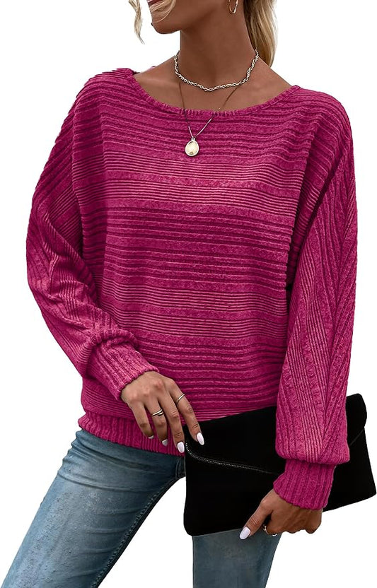Womens Long Sleeve Shirts Crewneck Tunic Tops Pullover Sweaters Business Casual Blouses Fall Fashion 2026 by EffortlessChicRichinStory
