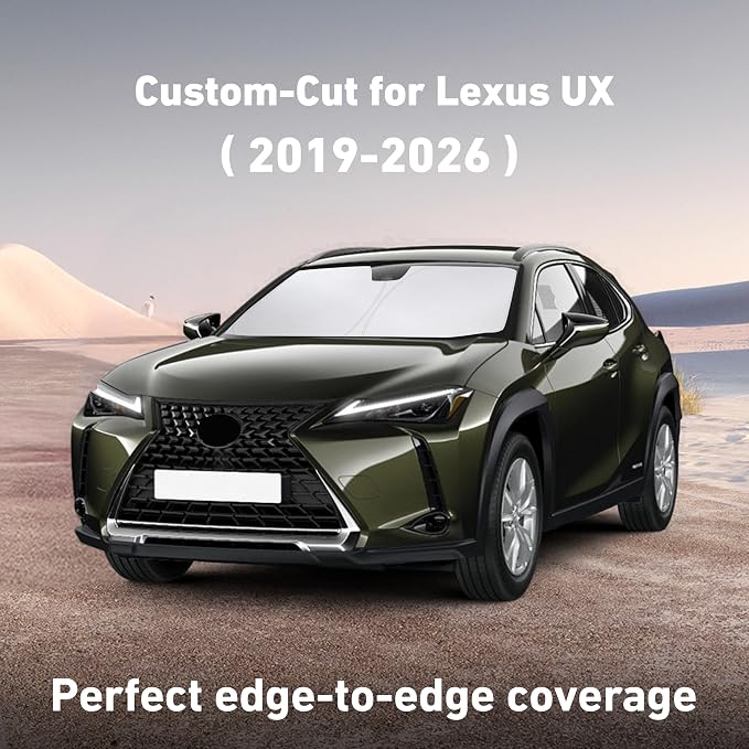 EcoNour Windshield Sunshade Compatible for Lexus UX 2019-2024 2025 2026, 200/250h/260h/300h/300e Sun Visor for Front Windshield & Window Sun Shade Cover, UV Heat Blocker & Protector, Car Accessories - Image 2
