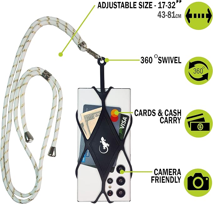 Gecko Travel Tech Cell Phone Lanyard Phone lanyards for Around The Neck Neck Lanyard Phone Crossbody - Image 3