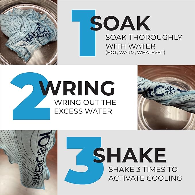 SHAKEitCOOL Large Cooling Shawl - Instant Heat Relief for Outdoor Events - Image 5