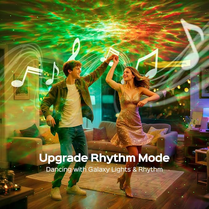 One Fire 360 Game Lights Galaxy Projector Gaming Accessories Gaming Room Decor Green Star Bluetooth Speaker+15 White Noise Man Cave Accessories Cool Gifts for Men Birthday Gift Cool Stuff for Teen Boy - Image 7