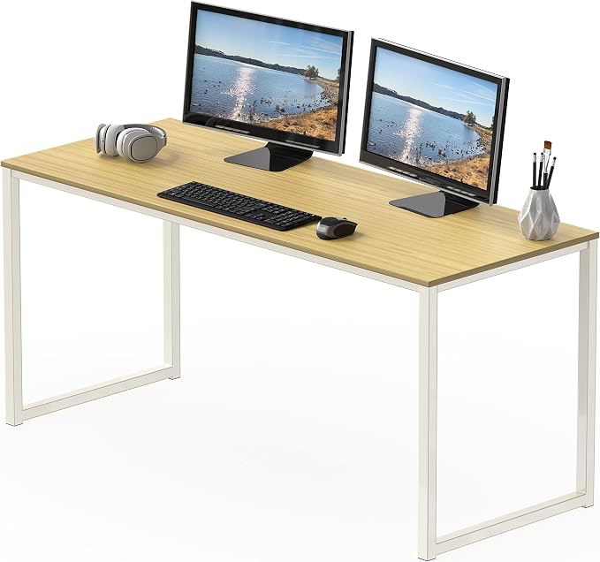 SHW Mission 55-Inch Home Office Computer Desk, Oak by SHW