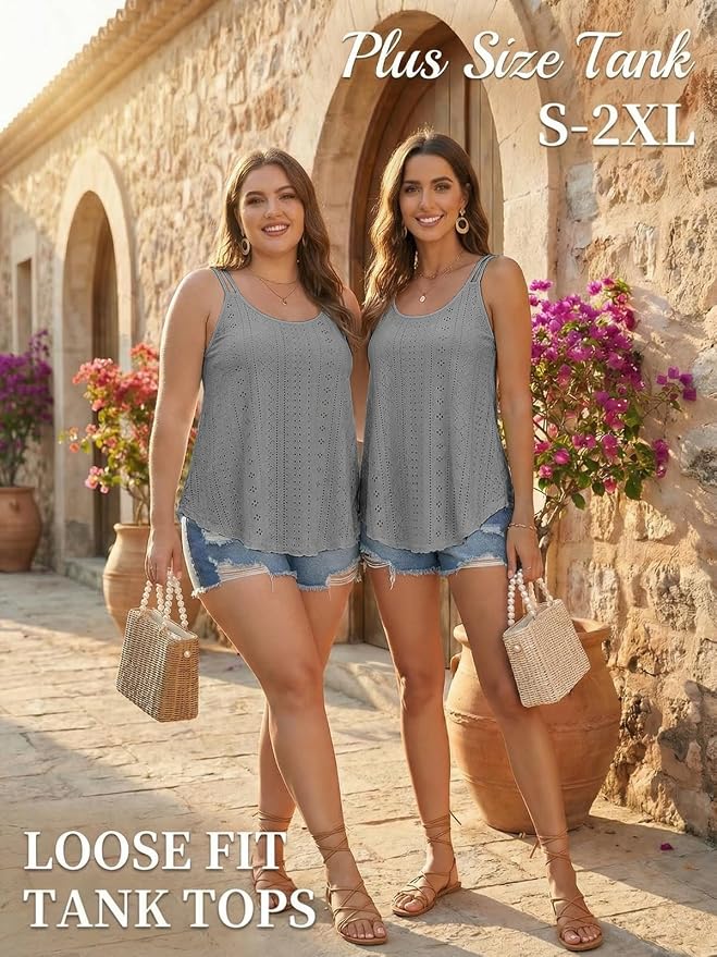 ATHMILE Women's Tank Tops Sleeveless Summer Top Spaghetti Strap Spring Shirt Loose Fit Beach Vacation 2026 Casual - Image 5