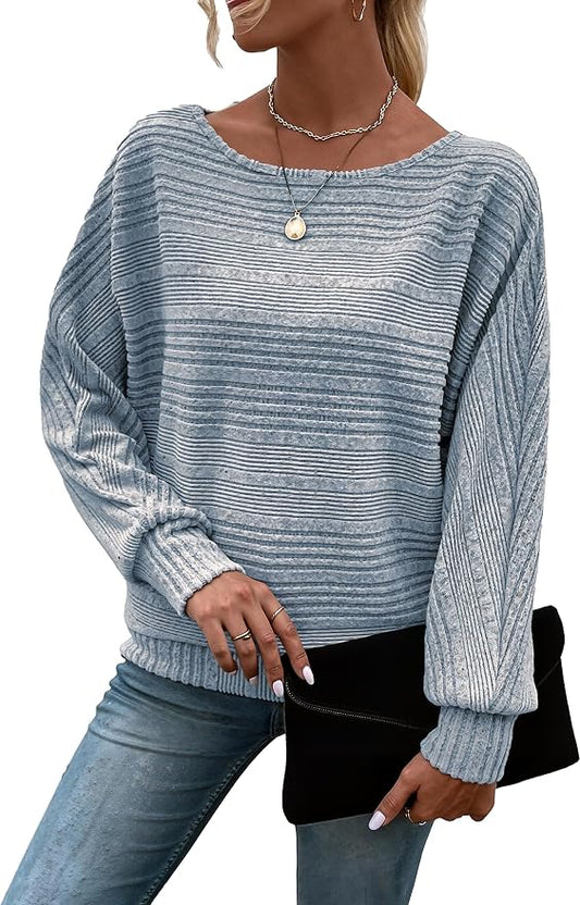 Womens Long Sleeve Shirts Crewneck Tunic Tops Pullover Sweaters Business Casual Blouses Fall Fashion 2026 by EffortlessChicRichinStory