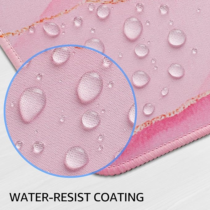 KTRIO Large Gaming Mouse Pad, Desk Mat, 31.5 x 15.7 in, Pink Glow, XXL | Smooth Micro-Weave Surface, Artistic Pattern Design, Non-Slip Rubber Base, Durable Stitched Edges, Office & Home Use - Image 5