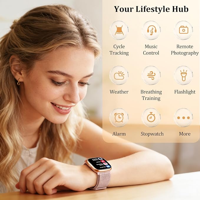 Smart Watch for Women Men, 2026 Upgrade Smartwatch [2 Bands, 44mm case], 1.83" Fitness Tracker Watch Alexa Built-in, Make/Answer Call, HR Sleep Stress Monitor, IP68 Waterproof Step Counter Watch - Image 7
