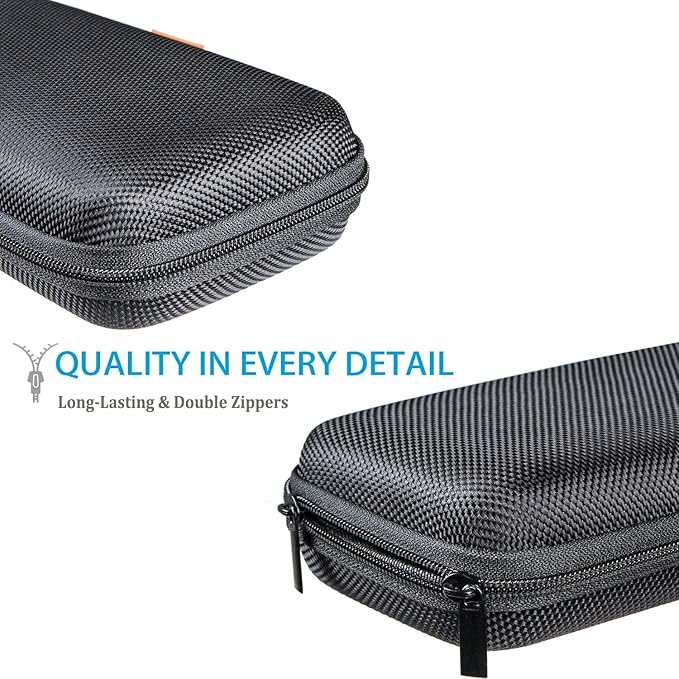 Portable Protection Hard EVA Case for External Battery, Cell Phone, GPS, Hard Drive, USB/Charging Cable, Small Carrying Bag Mesh Inner Pocket, Zipper Enclosure, Universal Travel Pouch Bag - Image 5