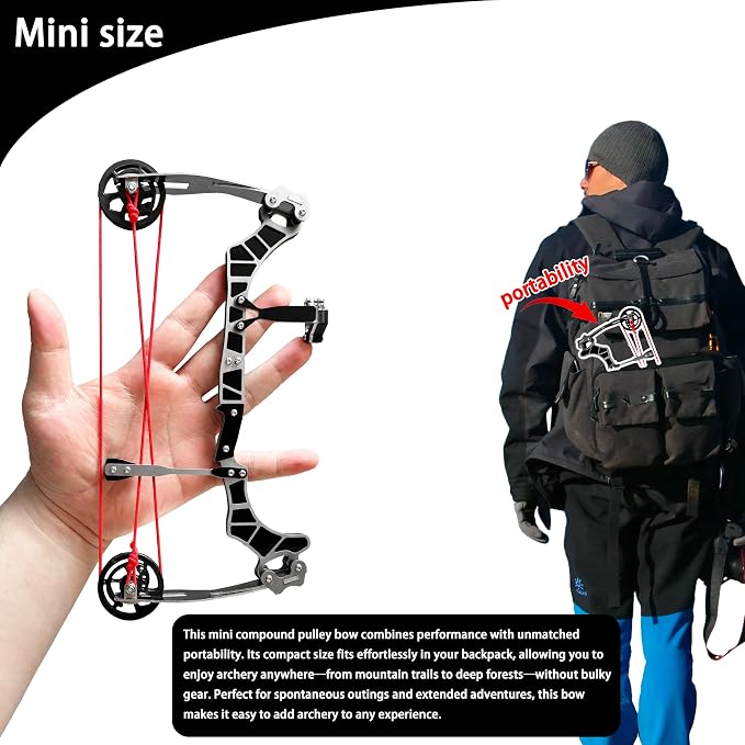 Archery Bow Set Left and Right Hand Compound Bow Hunting Bow Metal Material Catapult RH/LH for Practice Archery - Image 2