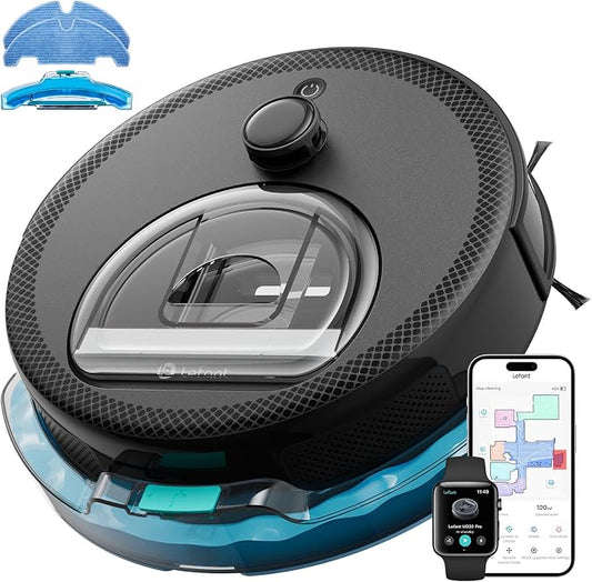 Lefant Robot Vacuum and Mop, 450ml Visible Dustbin, Upgraded 190° PSD Obstacle Avoidance, Customized Cleaning, Multi-Floor Mapping, 150 Mins Runtime, 2.4G/5G WiFi, Pet Hair & Carpets, M330 Pro by Lefant