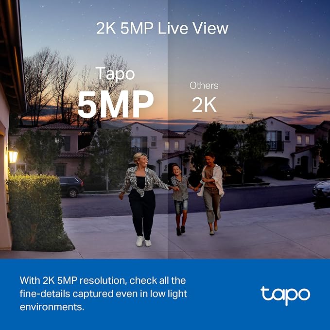 Tapo TP-Link Smart Video Doorbell Camera, Chime Included, 2K 5MP, Color Night Vision, 2-Way Audio, Free AI Detection, Cloud/SD Card Storage, Works w/Alexa & Google Home, D230S1 - Image 2