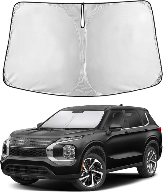 EcoNour Windshield Sunshade Compatible for Mitsubishi Outlander 2022-2024 2025 2026, Sun Visor for Front Windshield & Window Sun Shade Cover, UV Heat Blocker & Protector, Car Accessories by EcoNour