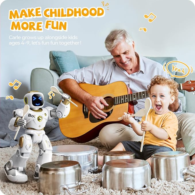 Ruko 1088 Programmable Robot Toy for Kids, STEM Learning Gift, Gold | Large Interactive Robot with Remote Control, App Control, Birthday Gift for Boys & Girls Ages 4 5 6 7 8 9 - Image 3