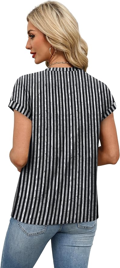 Alaroo Womens Summer Tops Short Sleeve Shirts Crew Neck Tshirt Cute Trendy Tunic Blouses (S-3XL) - Image 5