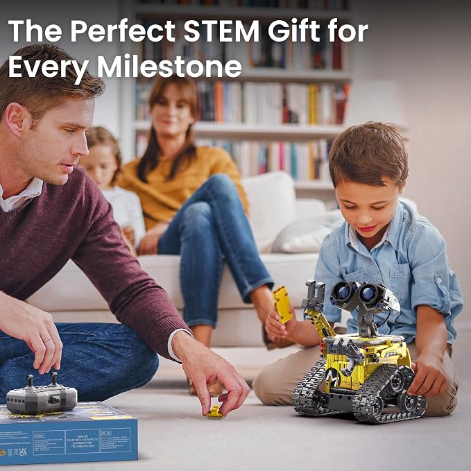 Sillbird STEM Robot Building Kit with Remote Control Gifts for Boys 8-13 | Coding Robotic Set, Educational Birthday Gifts, App-Controlled, Buildable 5in1 Models, Rechargeable Toys for Kids, 488 Pieces - Image 2