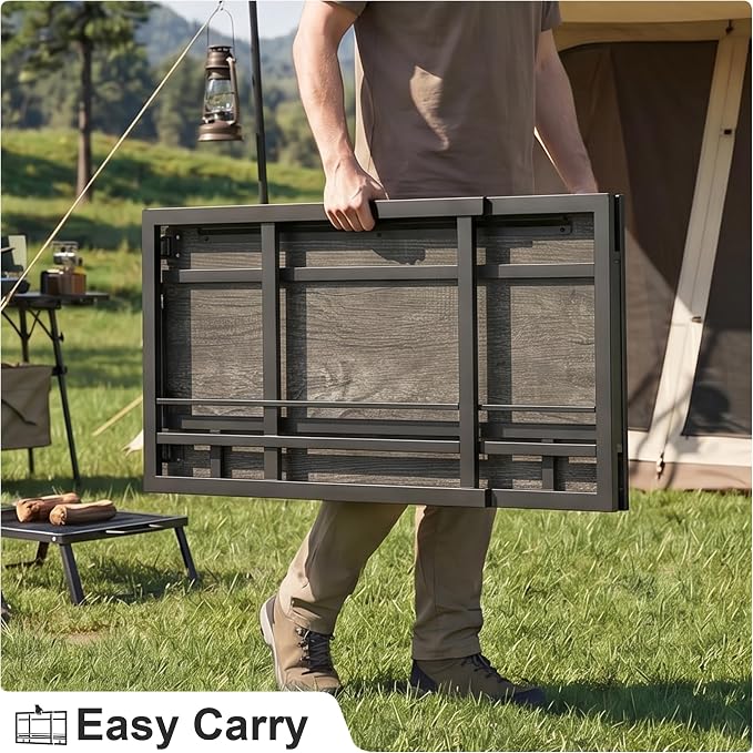40" Folding Computer Desk No Assembly Needed Foldable Table for Small Space | Small Folding Table for Home Office, Study, Writing, Gaming, Compact RV Living, Camping, Sturdy and Easy Carry, Versatile - Image 6