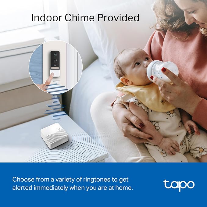 Tapo TP-Link Smart Video Doorbell Camera, Chime Included, 2K 5MP, Color Night Vision, 2-Way Audio, Free AI Detection, Cloud/SD Card Storage, Works w/Alexa & Google Home, D230S1 - Image 8