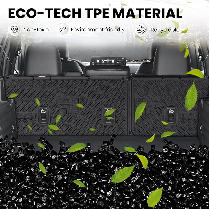 LASFIT Rear Seat Back Protector for Honda Passport 2026, All Weather TPE Pet Friendly Custom Fit Passport Second Row Back Seat Cover Mat Liner Accessories, Black - Image 9