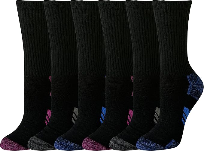 Amazon Essentials womens Performance Cushioned Breathable Cotton Athletic Crew Sports Socks by AmazonEssentials
