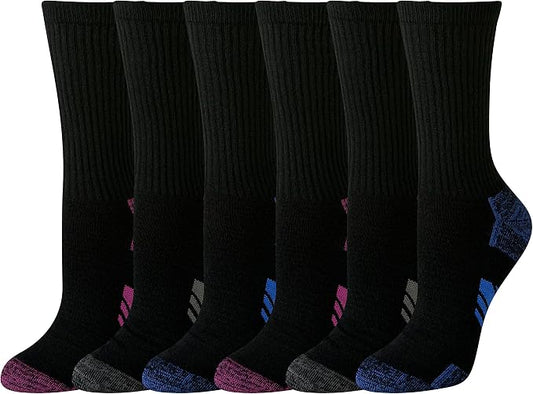 Amazon Essentials womens Performance Cushioned Breathable Cotton Athletic Crew Sports Socks by AmazonEssentials