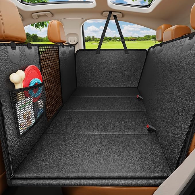 URPOWER Hard Bottom Dog Car Seat Cover for Pets 100% Waterproof Seat Cover Hammock 600D Heavy Duty Scratch Proof Nonslip Durable Back Seat Covers for Cars Trucks and SUVs by URPOWER
