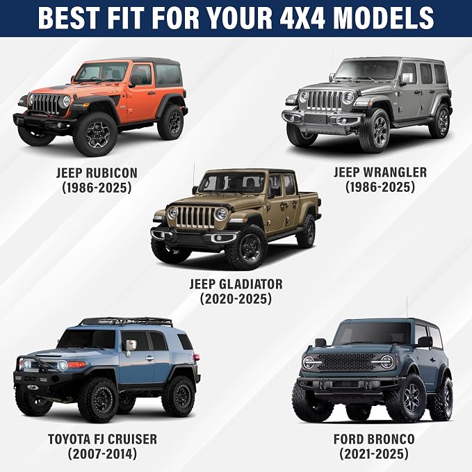 EcoNour Jeep Windshield Sunshade | Sun Visor for UV Rays & Heat Protection | Suitable for Wrangler, Gladiator | Jeep Accessories for Wrangler | X-Small - 60x21 Inches - Image 3