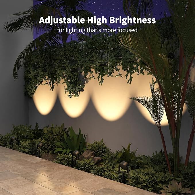HISTAR Low Voltage Landscape Lighting with Bluetooth App Control & Remote, Outdoor Spot Lights for Fence Tree Pathway Lawn Decor, IP65 Waterproof All-in-One Permanent Outdoor Lights (6pack-RGBW) - Image 7