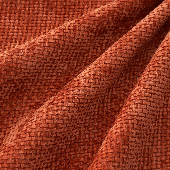 MIULEE Pack of 4 Couch Throw Pillow Covers 20x20 Inch Burnt Orange Soft Decorative Chenille Pillow Covers Farmhouse Accent Cushion Covers for Boho Fall Home Decor Sofa Bedroom Living Room - Image 2