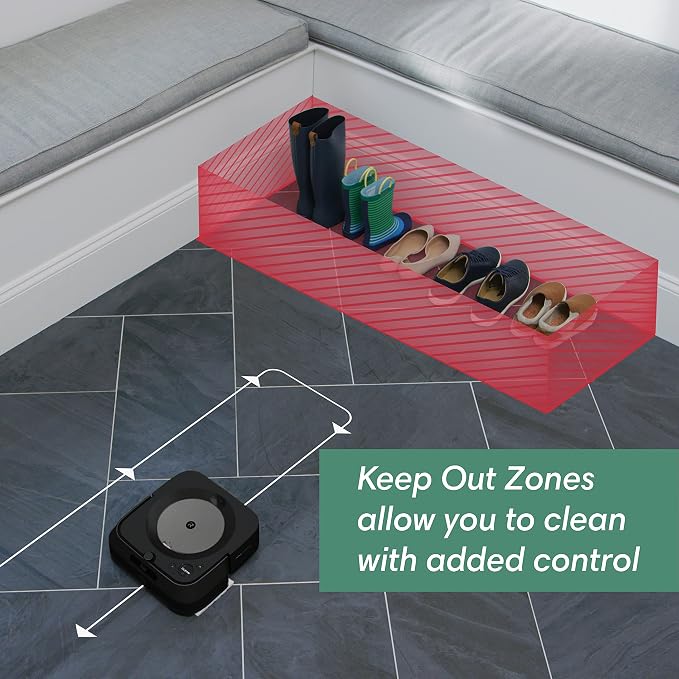 iRobot Braava Jet m6 6113 Ultimate Robot Mop - Wi-Fi Connected, Precision Jet Spray, Smart Mapping, Compatible with Alexa, Ideal for Multiple Rooms, Recharges and Resumes, Graphite - Image 8