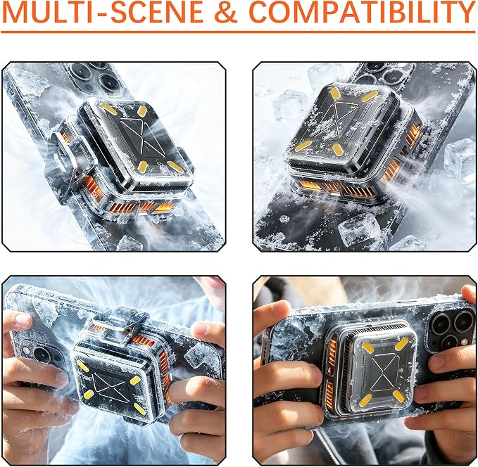 Wireless Magnetic Phone Cooler for Gaming & Streaming | Cordless Operation | Semiconductor Cooling | Digital Display | Quiet Fan | Travel & Outdoor Ready - Image 8