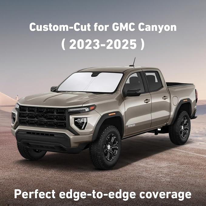 EcoNour Windshield Sunshade Compatible for GMC Canyon 2023 2024 2025, Sun Visor for Front Windshield & Window Sun Shade Cover, UV Heat Blocker & Protector, Car Accessories - Image 2