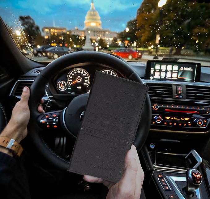 TOURSUIT Car Registration and Insurance Card Holder, Cross Black | Vehicle License Document Organizer, Glove Box Compartment, Interior Car Accessories, For Women Men - Image 6
