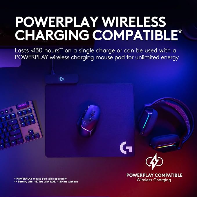 Logitech G502 X Plus Wireless RGB Gaming Mouse - Black | Optical Switches, RGB, 13 Buttons , Infinite Scroll Toggle, <130 hr Battery, USB-C, Wireless Charging Capable, for PC/MacOS - Image 6