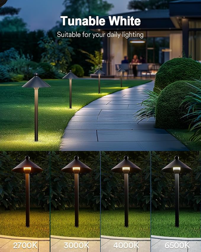 Lumary Smart Low Voltage Pathway Lights 2000LM, IP65 Waterproof, 24V | RGBAI/Cool/Warm light, Timer, 50+ Scenes, Custom Schedules, Works with Alexa/Google Home, Garden/Driveway/Landscape Lighting - Image 5