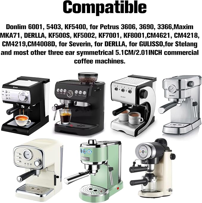 Coffee Espresso Machine Handle Replacement Parts, Cafe Bracket Handle for Lidl Silvercrest CM4621 CM4218 KF5002 KF500S Barista (for 51mm Portafilter Basket - Not included) - Image 3