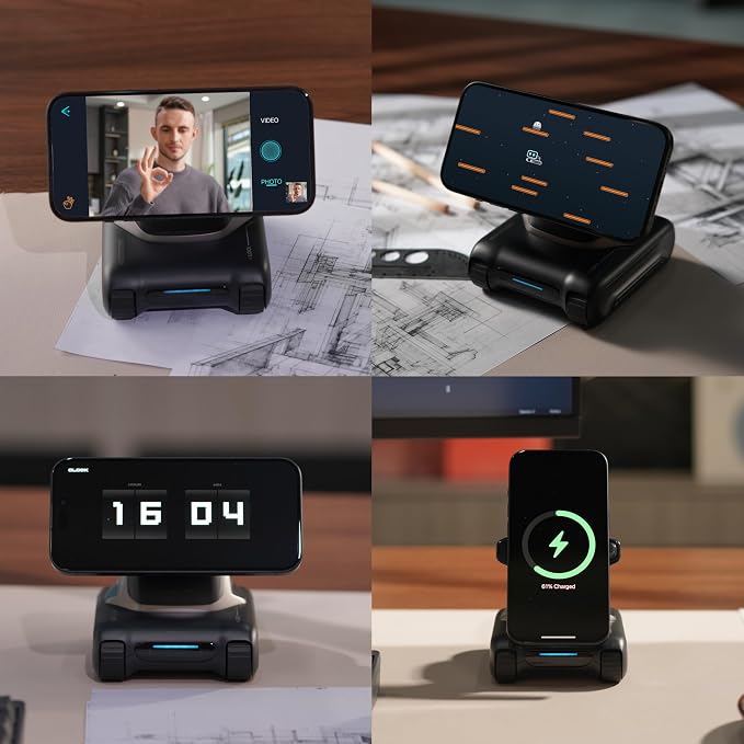 LOOI Robot-Space Black-AI Desktop Companion,ChatGPT&Gemini Voice Interaction,Visual Understanding,Personality&Memory,10W Wireless Charging,Tech&Gadget Gift,Electronic pets,Toy,Geek,Desktop Setup - Image 5