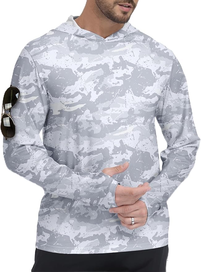 ZITY Men's Sun Protection Shirts Long Sleeve Rash Guard Hoodie UV UPF 50+ Fishing Running Athletic Sweatshirts by ZITY