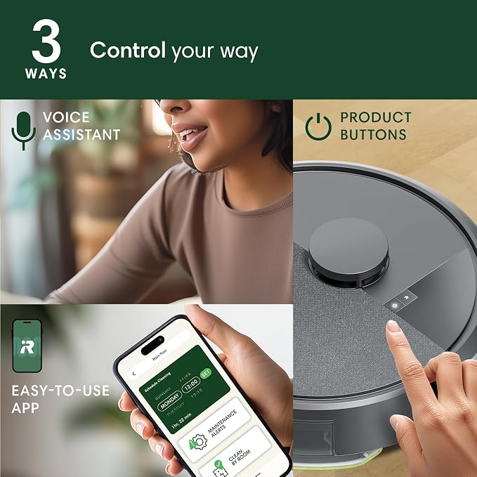 iRobot Roomba 105X Combo Robot Vacuum & Mop with AutoEmpty Dock, Self‑Emptying for Up to 75 Days, 70× Power‑Lifting Suction, Smart LiDAR Mapping, App & Voice Control, Ideal for Homes with Pets & Kids - Image 9