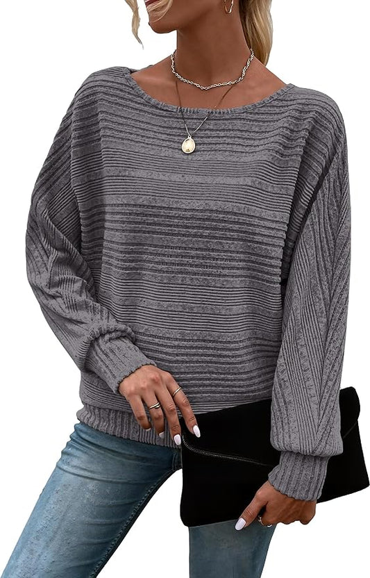 Womens Long Sleeve Shirts Crewneck Tunic Tops Pullover Sweaters Business Casual Blouses Fall Fashion 2026 by EffortlessChicRichinStory