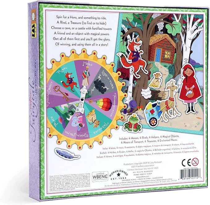eeBoo Fairytale Spinner Game, Story Building Game, Ages 5+, 2-4 Players | Introduces storytelling & creative thinking. Includes spinner & thematic pieces to create your own story. 15 minute game play - Image 3
