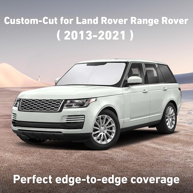 EcoNour Windshield Sunshade Compatible for Land Rover Range Rover (NOT for Range Rover Sport) 2013-2019 2020 2021, Sun Visor for Front Window Sun Shade Cover, UV Heat Protector, Car Accessories - Image 2