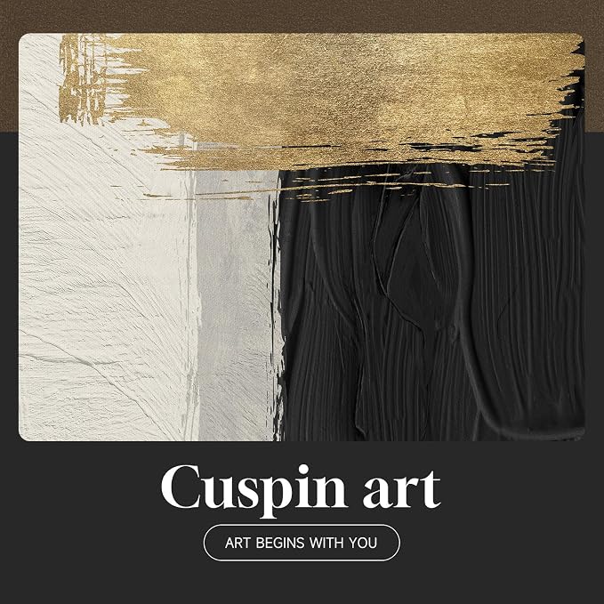 Framed Black and White Abstract Wall Art, 3 Piece Canvas Prints Paintings Artwork for Walls, Modern Minimalist Gold Beige Block Pictures for Living Room Hallway Office Wall Decor 16x24 Inch - Image 9