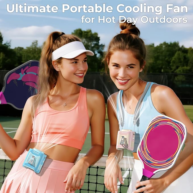 AMACOOL Portable Waist Fan Clip On, Gifts for Men Dad Husband, 10000mAh Rechargeable Wearable Shirt Fan, Powerful Belt Fans, Birthday Gifts for Women Jobsite Travel Camping Essentials 2026 - Image 2