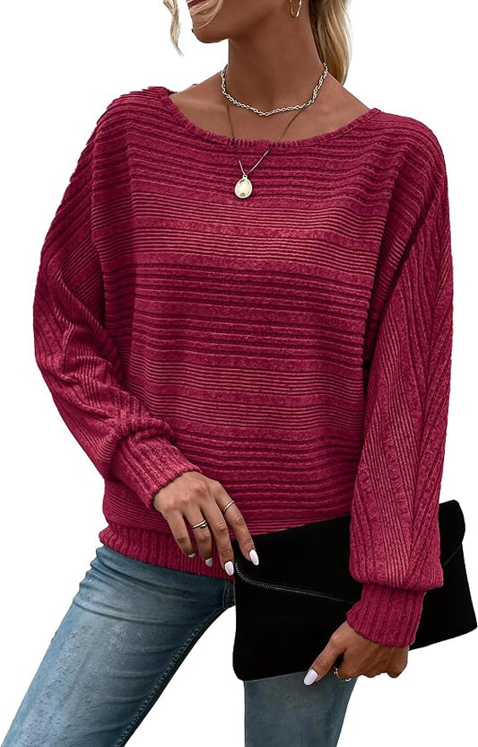 Womens Long Sleeve Shirts Crewneck Tunic Tops Pullover Sweaters Business Casual Blouses Fall Fashion 2026 by EffortlessChicRichinStory